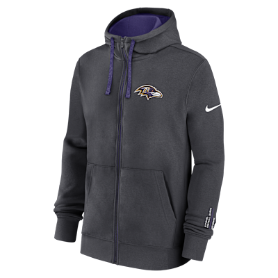 Baltimore Ravens Playbook Page Club Men's Nike NFL Full-Zip Hoodie